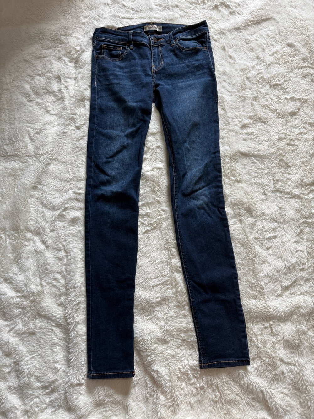 Hollister Super Skinny Jeans Size 3R (W26 L31) Dark Wash Stretch Low Rise